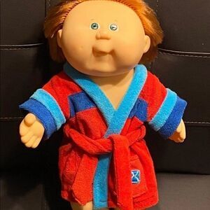 Vintage 1987 Coleco Cabbage Patch Kids Splashin’ Kid Boy - Red Bathrobe